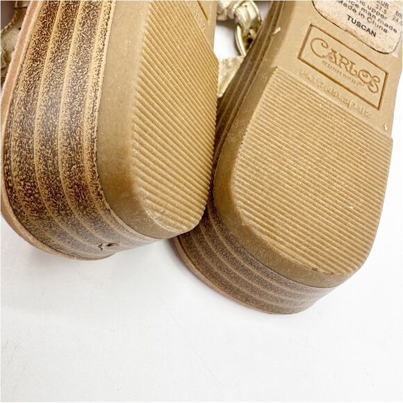 Carlos by Carlos Santana Womens Tuscan Gold‎ Metallic Flat Sandals Shoes 7.5 - Picture 11 of 12